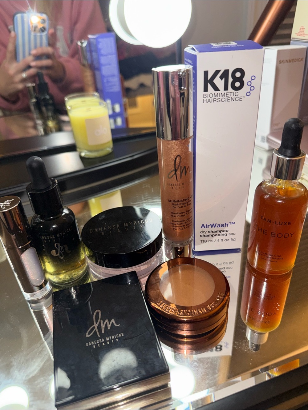 Danessa Myricks Makeup Bundle + K18 AirWash + Tan Luxe | Mostly New